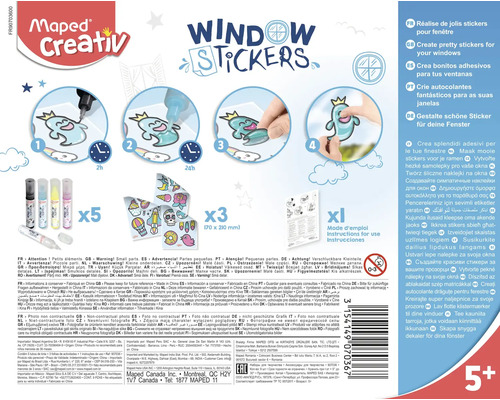 Raamstickers voor knutselpakketten