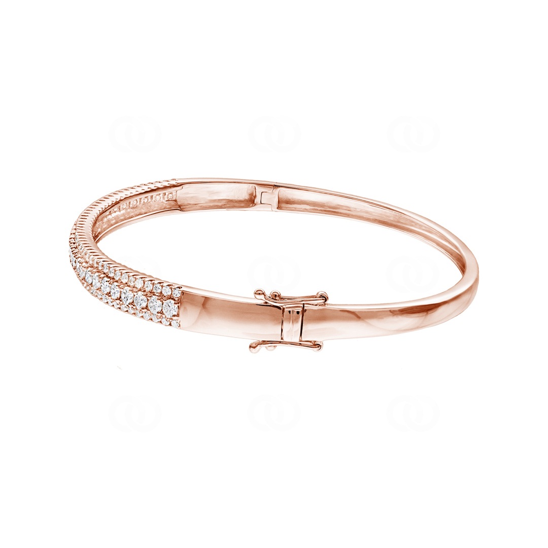 2.01 Karat Diamantarmreif 750/18 K Roségold