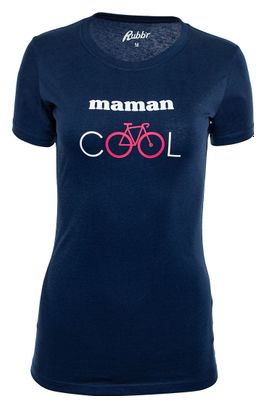 T-Shirt Manches Courtes Rubb'r Maman Bleu Femme