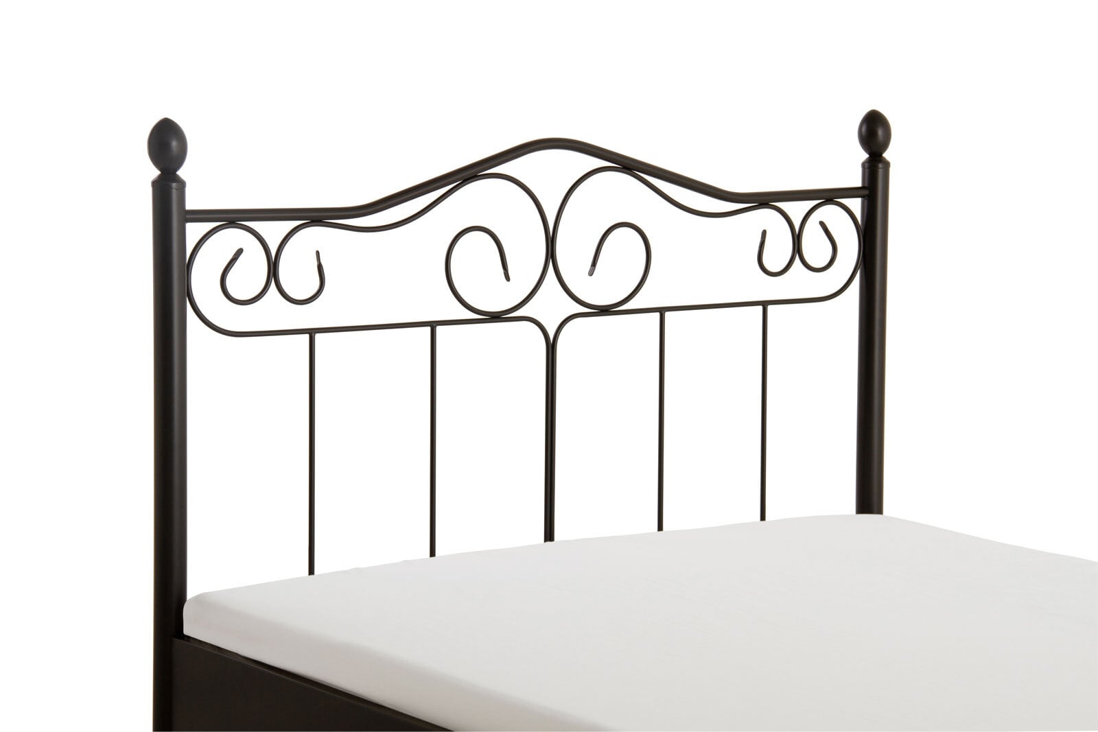 TRAUMWERKSTATT Metallbettgestell PALERMO 140 x 200 cm schwarz