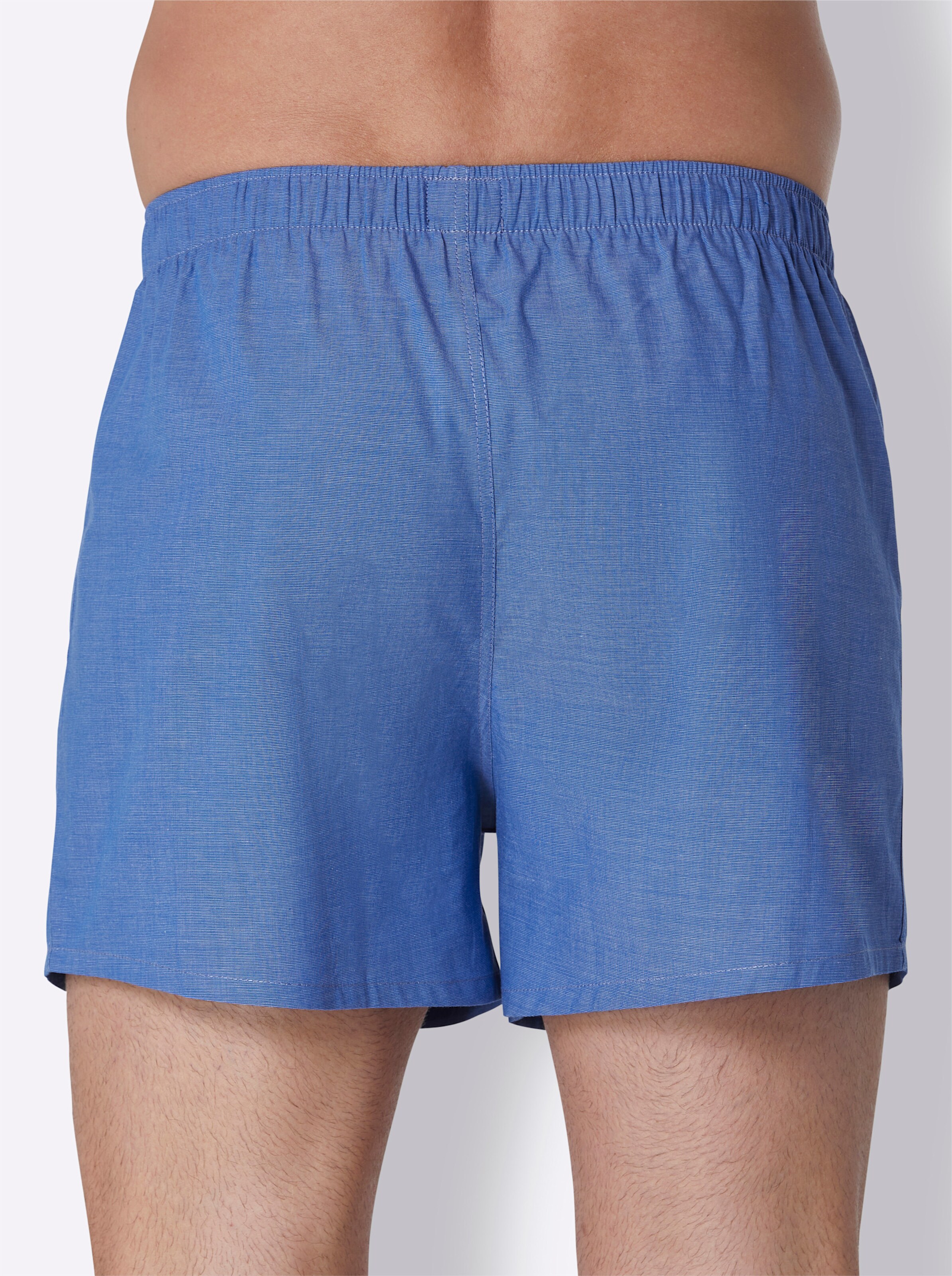 Schiesser Boxershorts in royalblau + royalblau-kariert