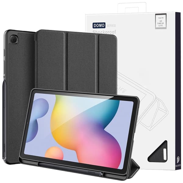 Dux Ducis Domo-deksel til Samsung Galaxy Tab S6 Lite smart beskyttelsesstativ svart