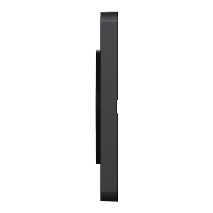 Plaque de finition triple Schneider Electric Odace Touch bois zebrano liseré gris anthracite