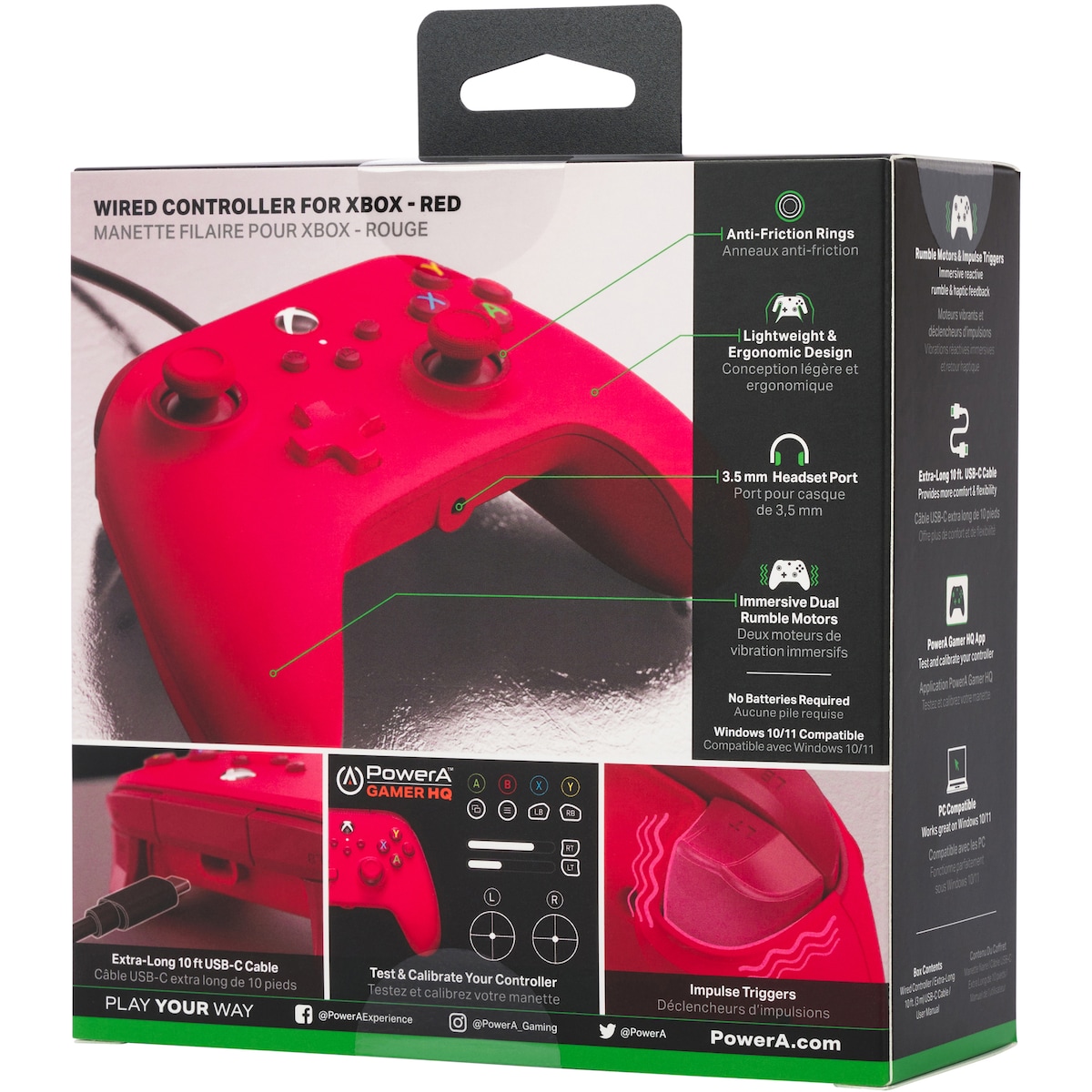 PowerA Xbox USB-C kablet kontroller (rød)