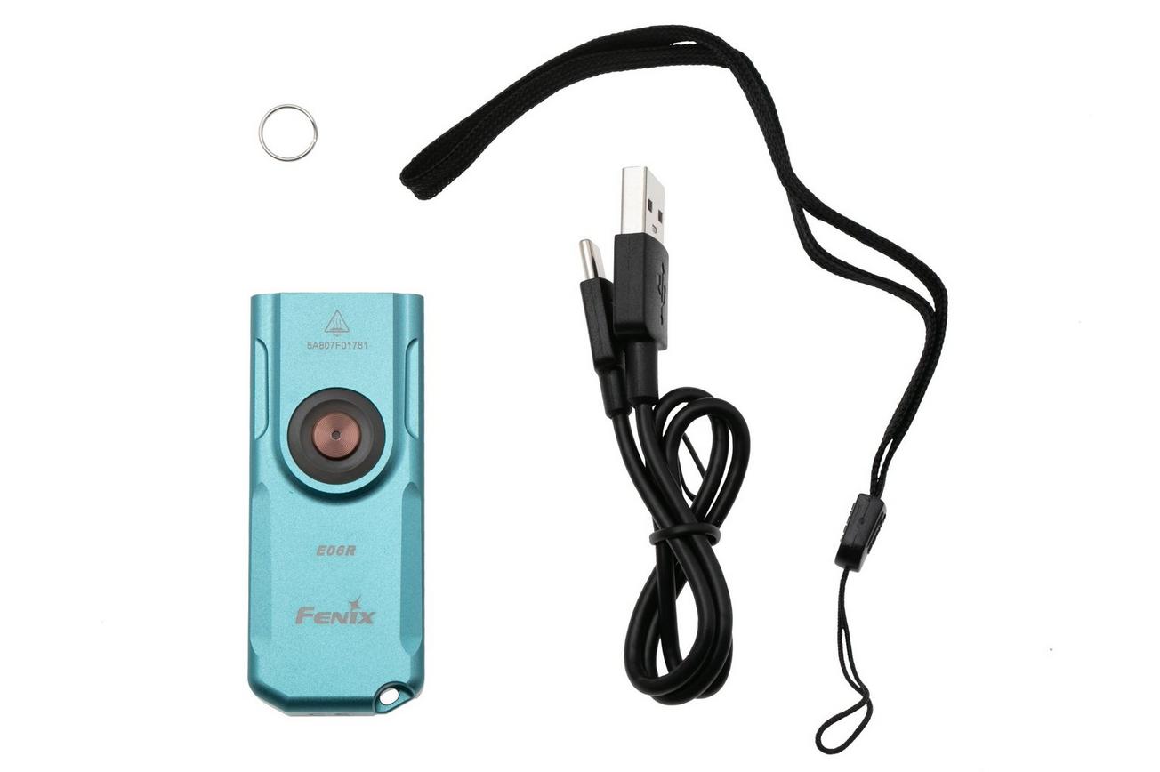 Fenix E06R Turquoise sleutelhangerzaklamp, 700 lumen