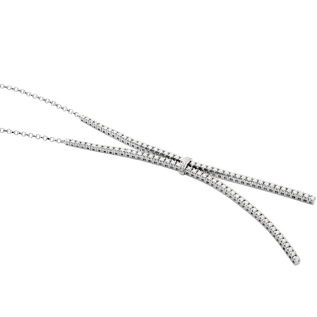 Collier Moscou Or Blanc Diamant