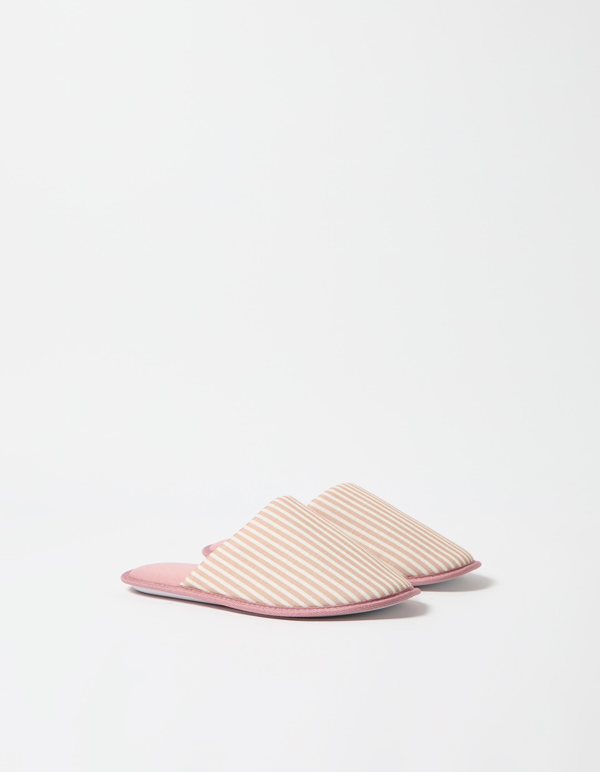 Chinelos de Quarto Riscas, Mulher, Rosa Claro