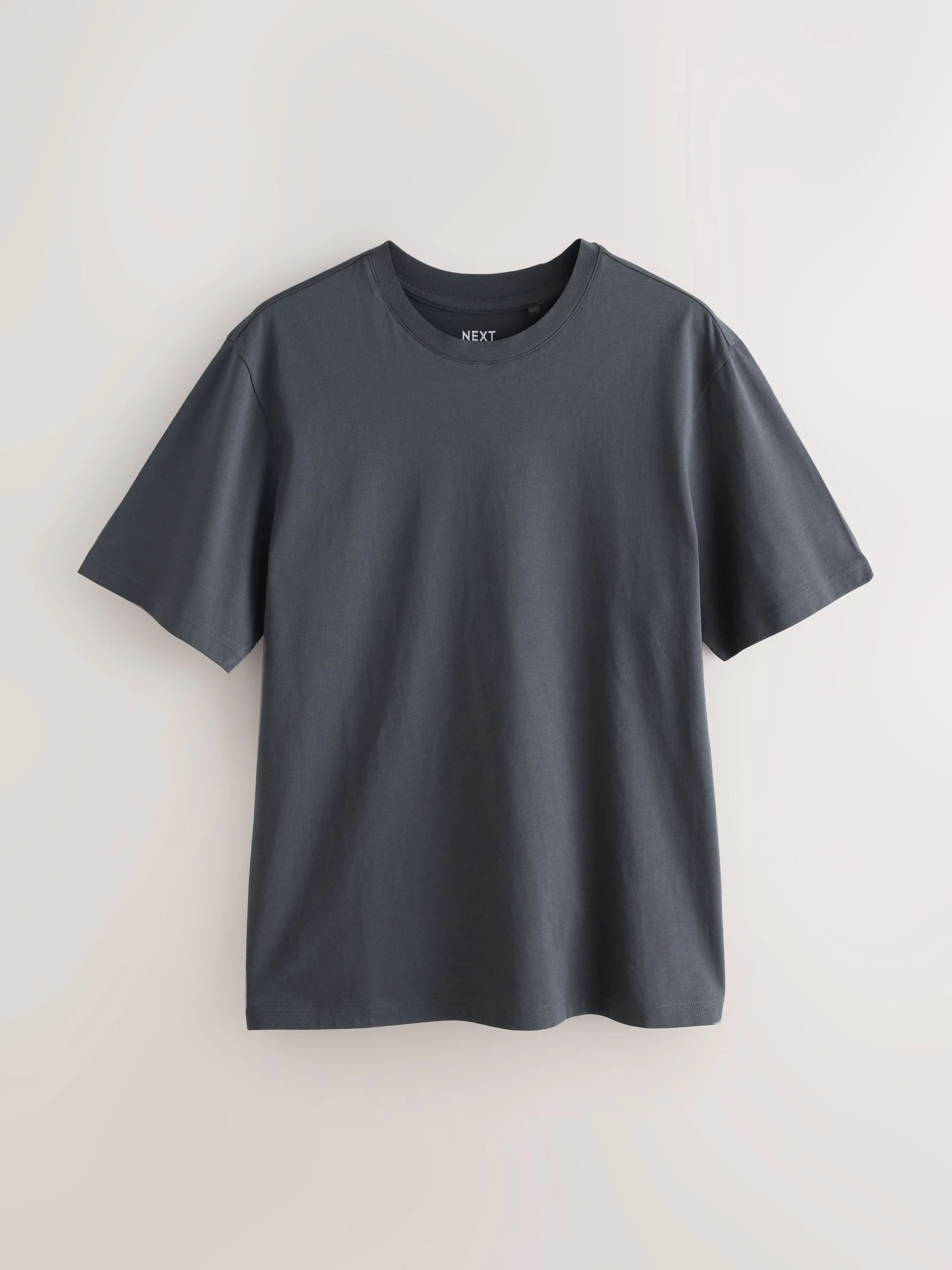 Marineblauw/Groen/Bordeaux Rood/Geel/Leigrijs/Blauw - Normale Pasvorm - Essential katoenen T-shirts verpakking van 6