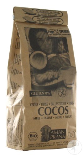 Amanprana Farine De Cocos Bio Sans Gluten Sachet 500g