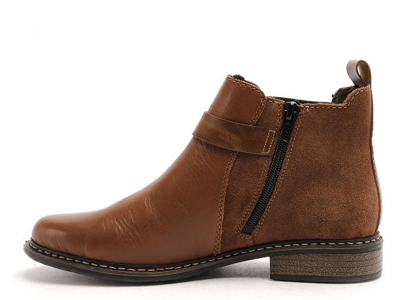 Rieker boots bottine plates femme z49a9 marron