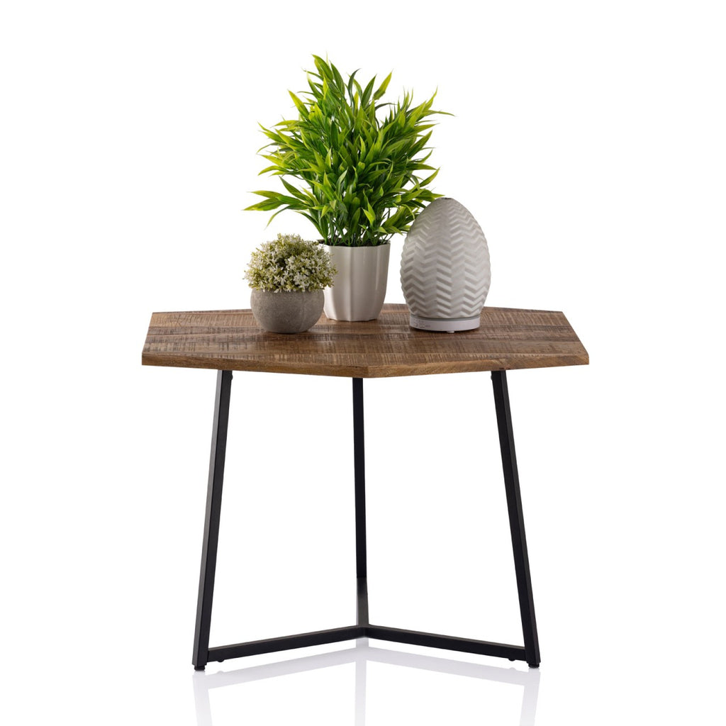 Svj table basse salontafel - 48x56x40 cm - métal - noir