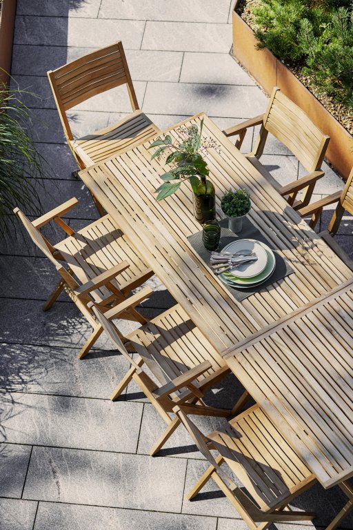 Cane-Line Flip opklapbare tuintafel 80x80