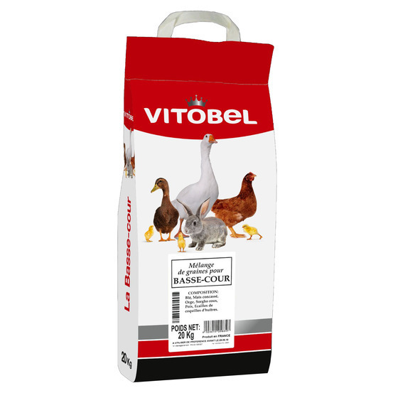 Mélange de graines et céréales pour poules, cailles, canards - 20 kg