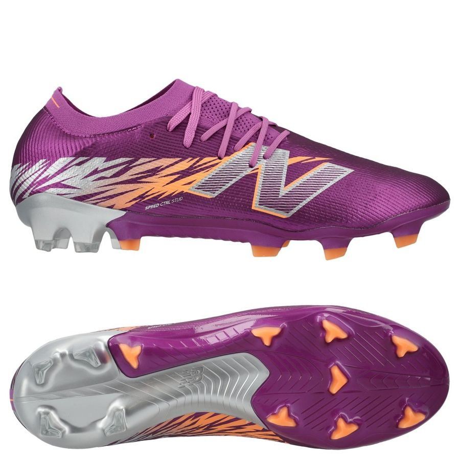 New Balance Furon V8 Elite FG Energy Rush - Violet/Argenté/Orange