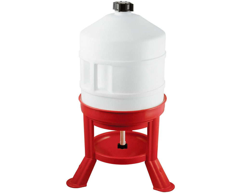 Abreuvoir poule en plastique sur pied 30 litres • abreuvoir volailles