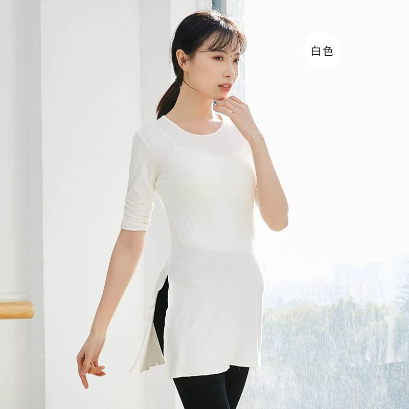 Cossita - Dans-T-shirt met elleboogmouwen en zijsplit