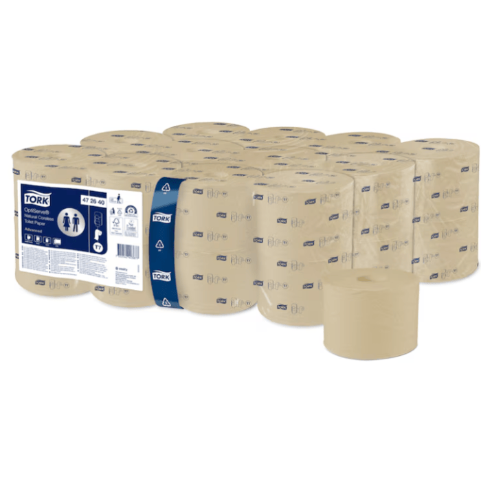 Tork 472640 Toiletpapier OptiServe T7 Naturel Hulsloos Advanced 2-laags 24 x 820 vellen