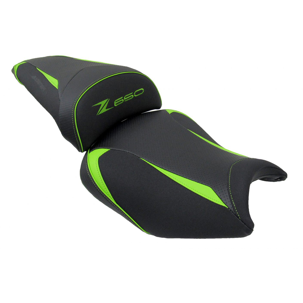Bagster - Selle Ready Luxe série spéciale Kawasaki Z650 (2017-2019) Noir / Vert fluo