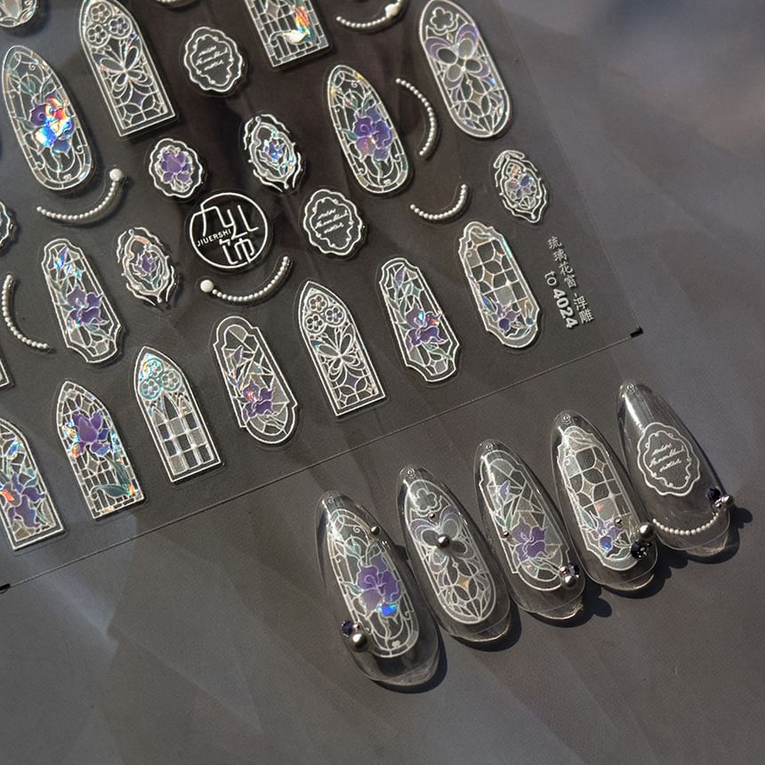 tomoni - Nail Art Stickers voor Gebrandschilderde Ramen