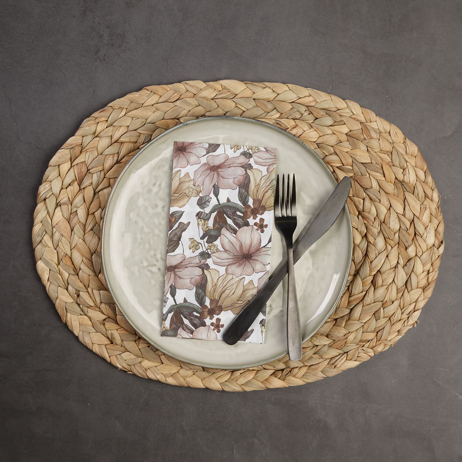 Buffet papirservietter blå - 33x42 cm