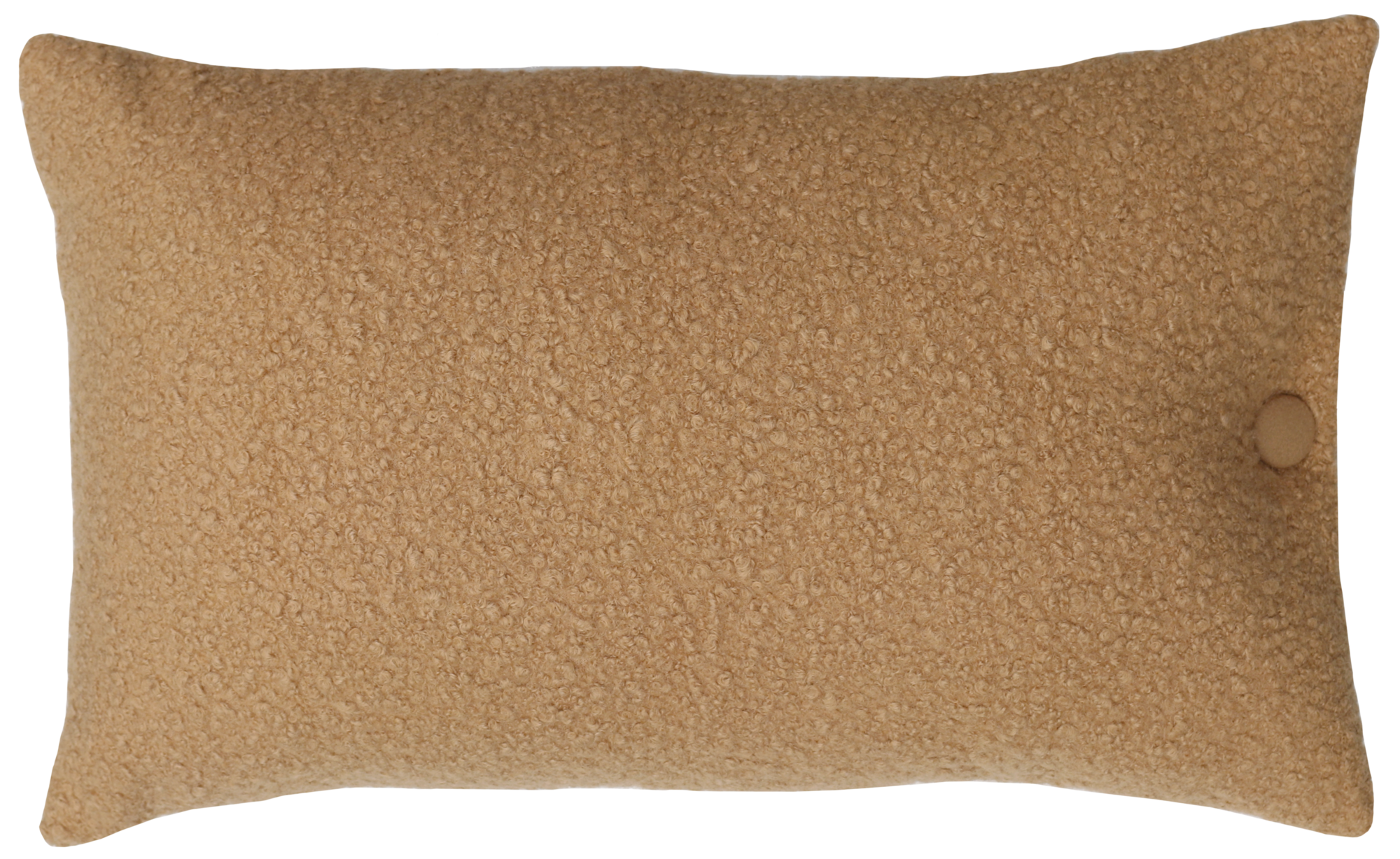 kussen bouclé knoop camel 38x59
