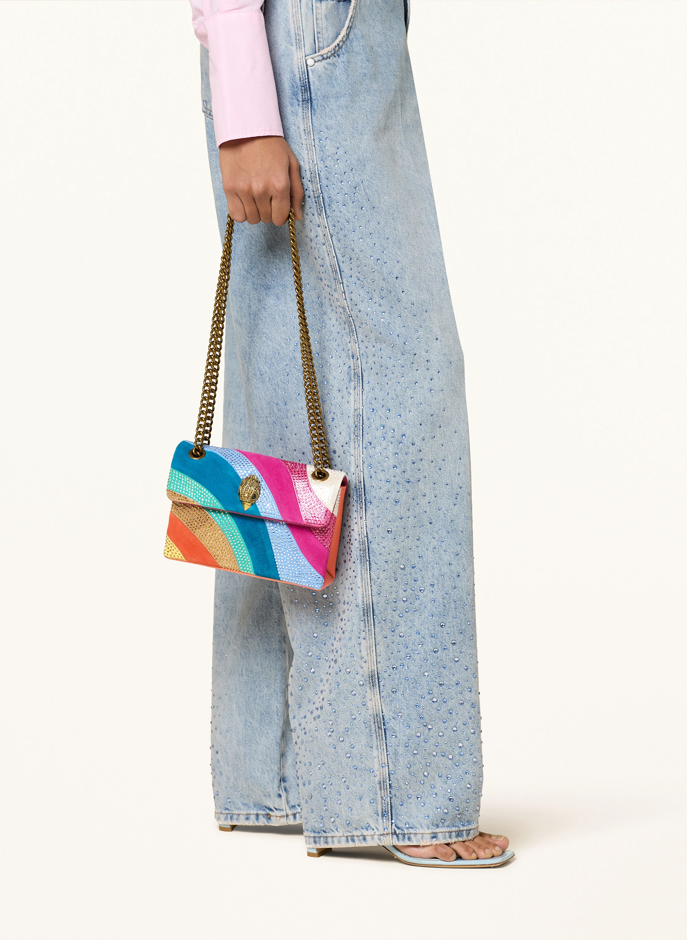 KURT GEIGER Umhängetasche KENSINGTON MINI mit Schmucksteinen