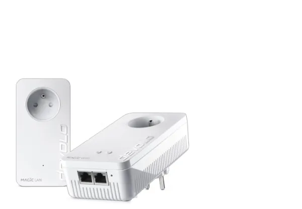 Devolo Magic 2 WiFi next Starter Kit, 1200 Mbit/s, Type F, Gigabit Ethernet, 10,100,1000 Mbit/s, Multi User MIMO, Hvid