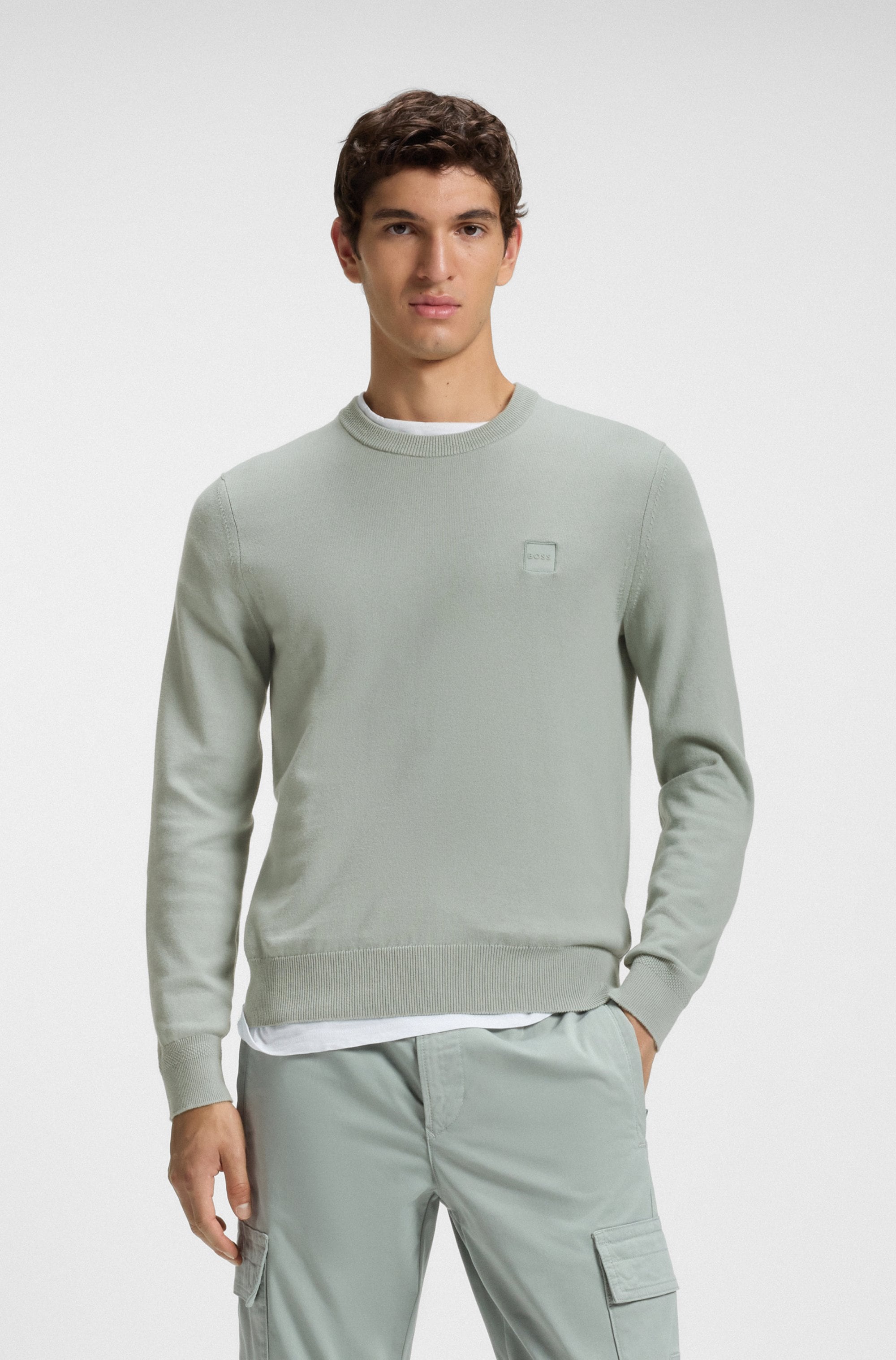 BOSS ORANGE Strickpullover »Kanovano«, mit Rundhalsausschnitt