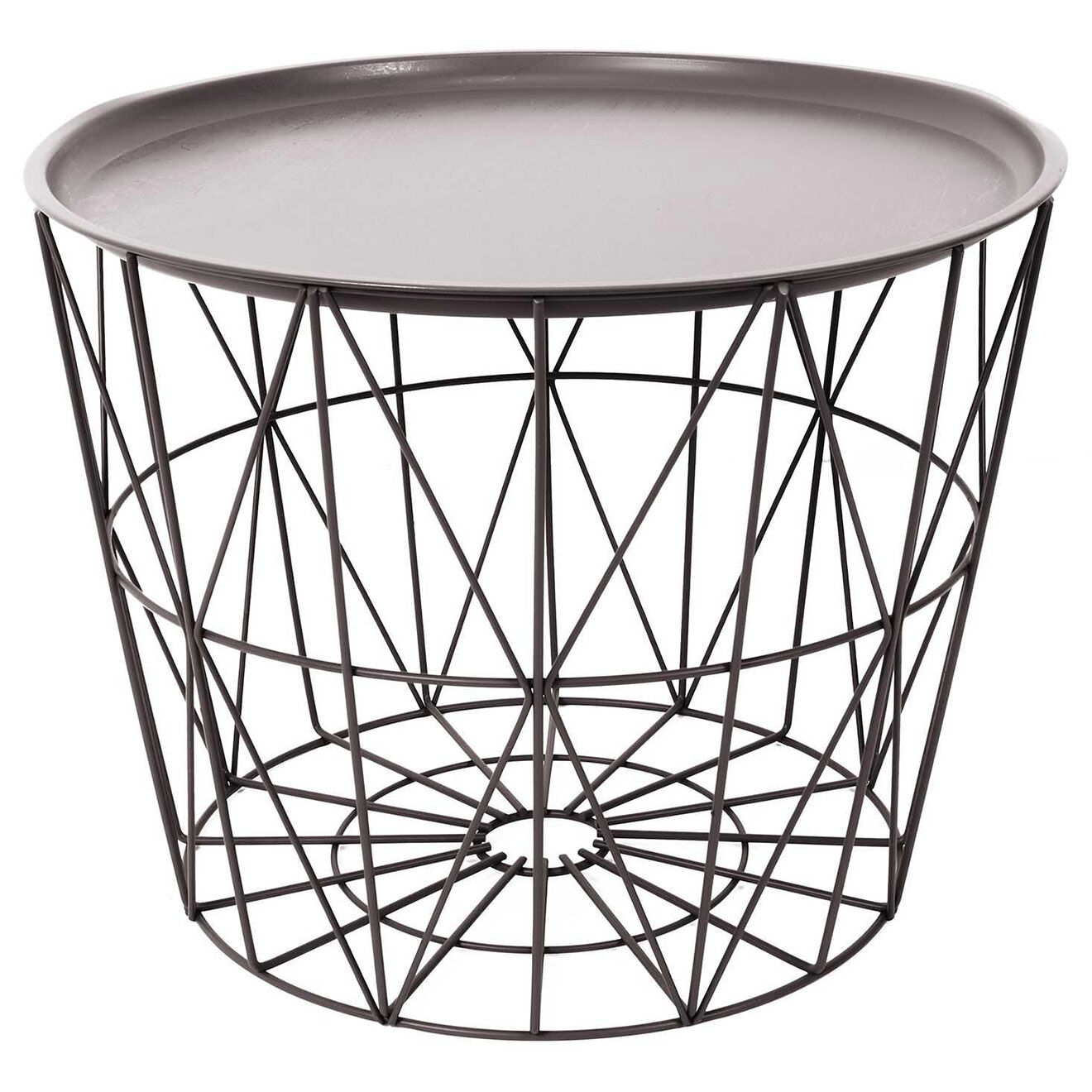 Home Deco Factory Table filaire taupe - 40x52.5x52.5 cm