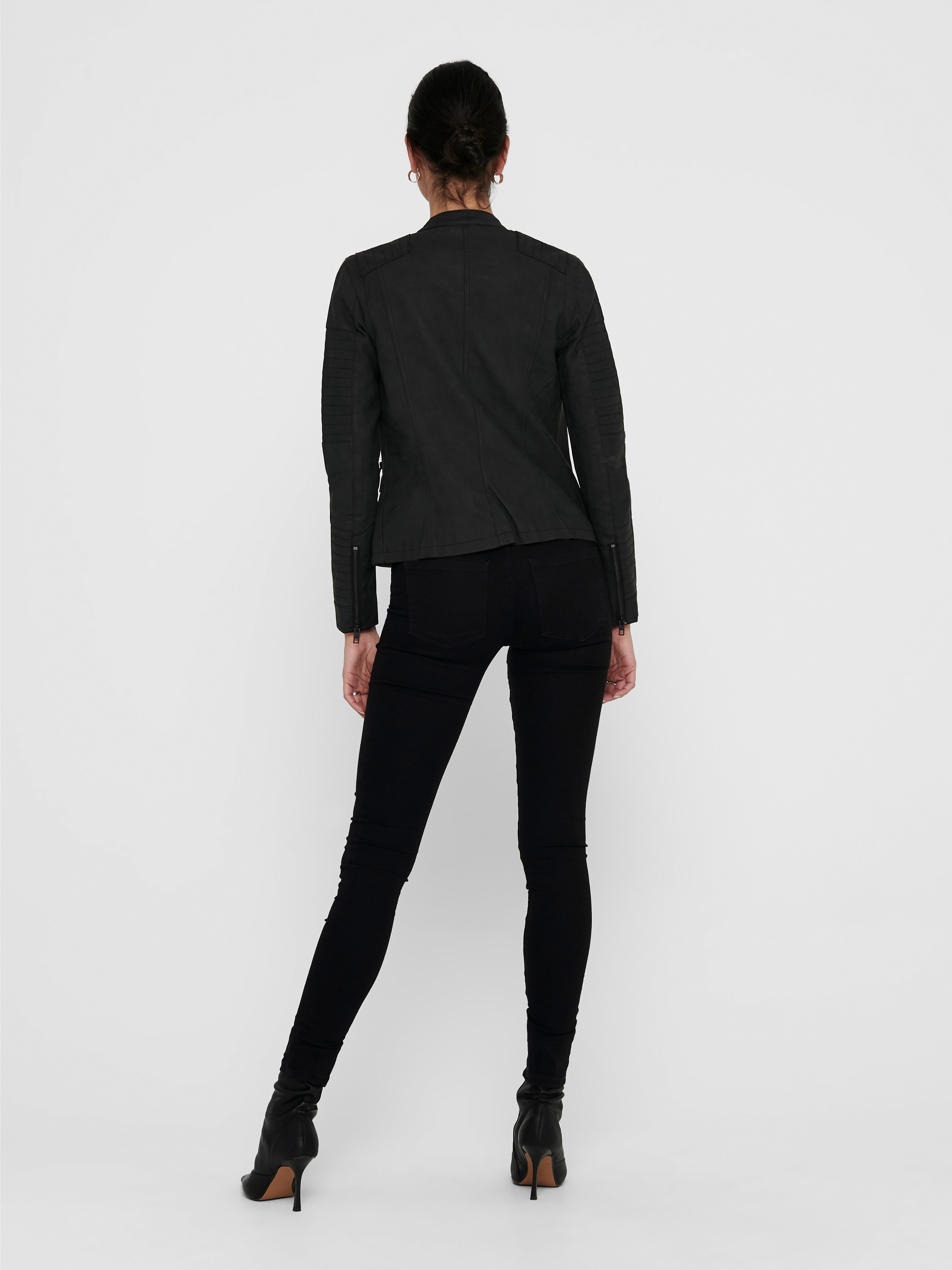ONLAVA Bikerjacke in Lederoptik Black
