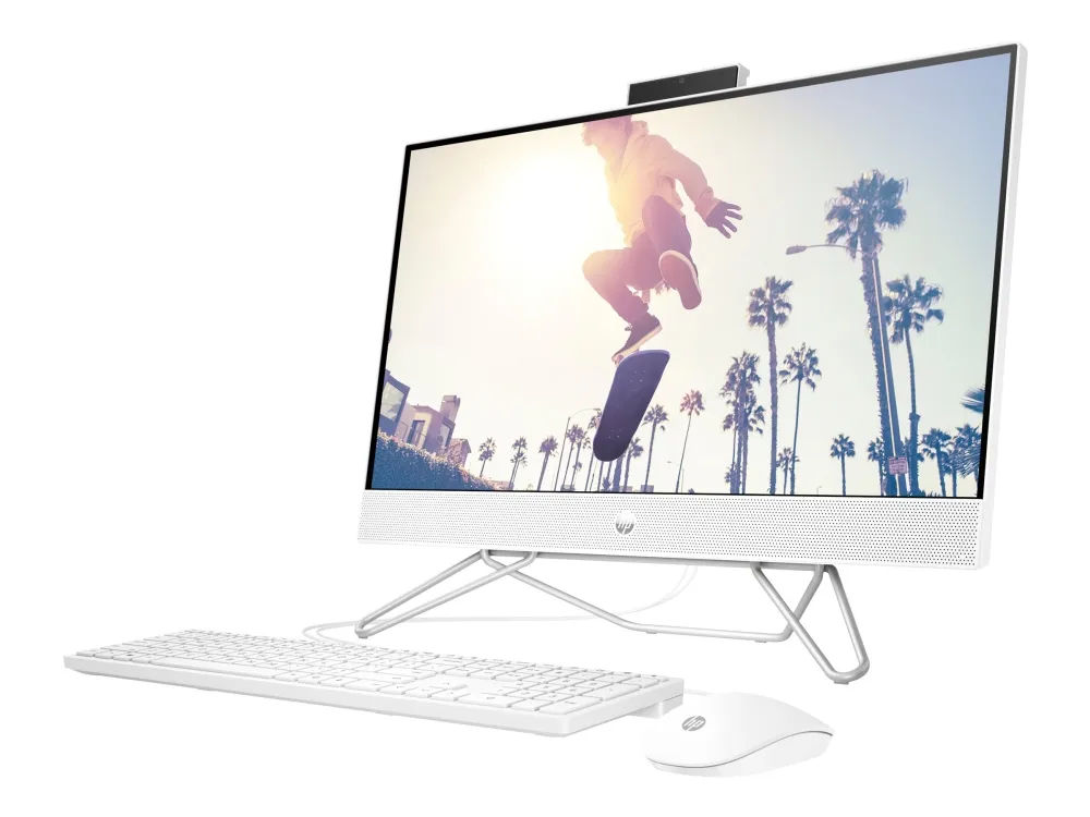 HP 24-cb1011ng - Alt-i-én Core i5 1235U / op til 4.4 GHz - RAM 8 GB - SSD 256 GB - NVMe - Intel Iris Xe Graphics - Gigabit Ethernet - FreeDOS - skærm: LED 23.8