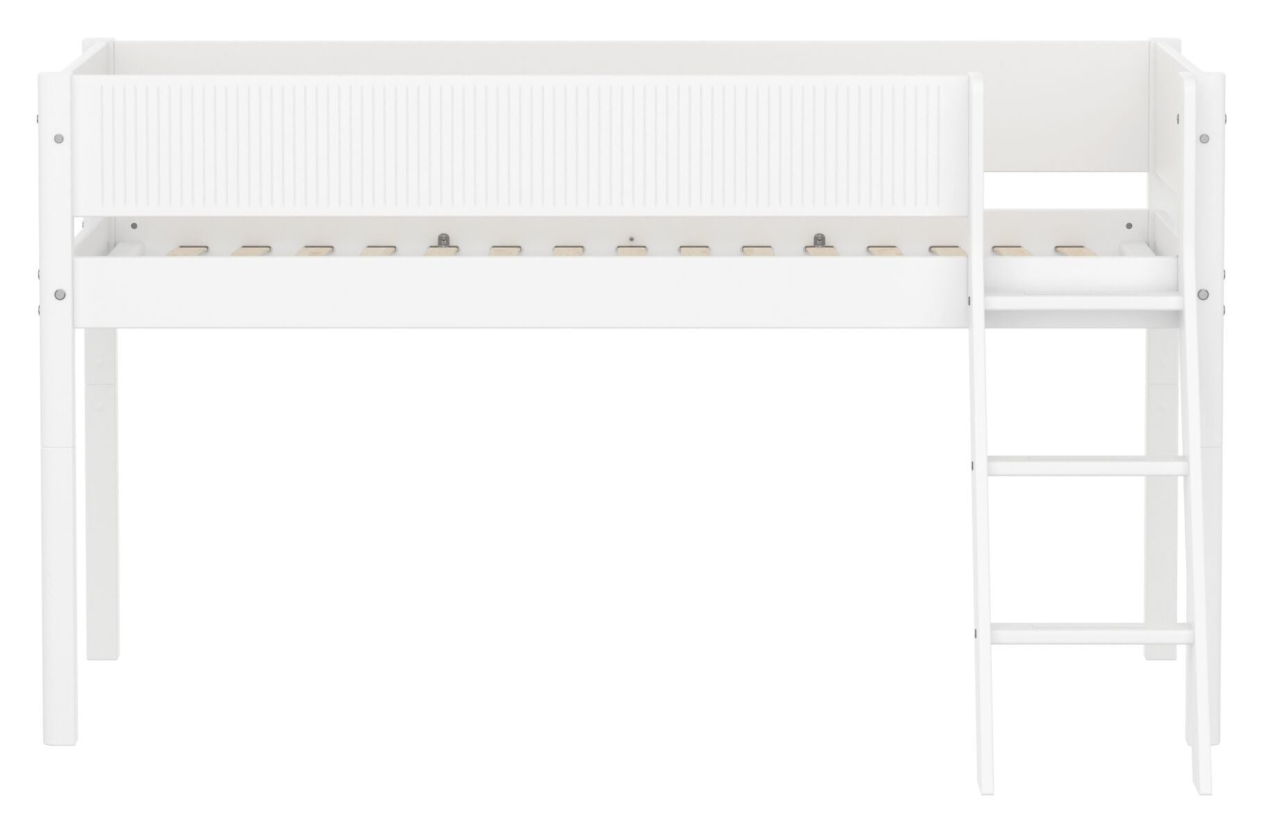 Flexa WHITE Halbhochbett - Weiss / B: 151.0 cm x T: 210.0 cm x H: 120.0 cm