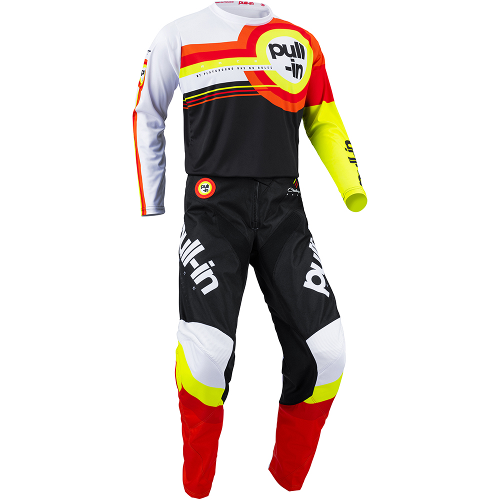 pull-in - Maillot Race - 2023 Noir / Blanc / Rouge / Jaune