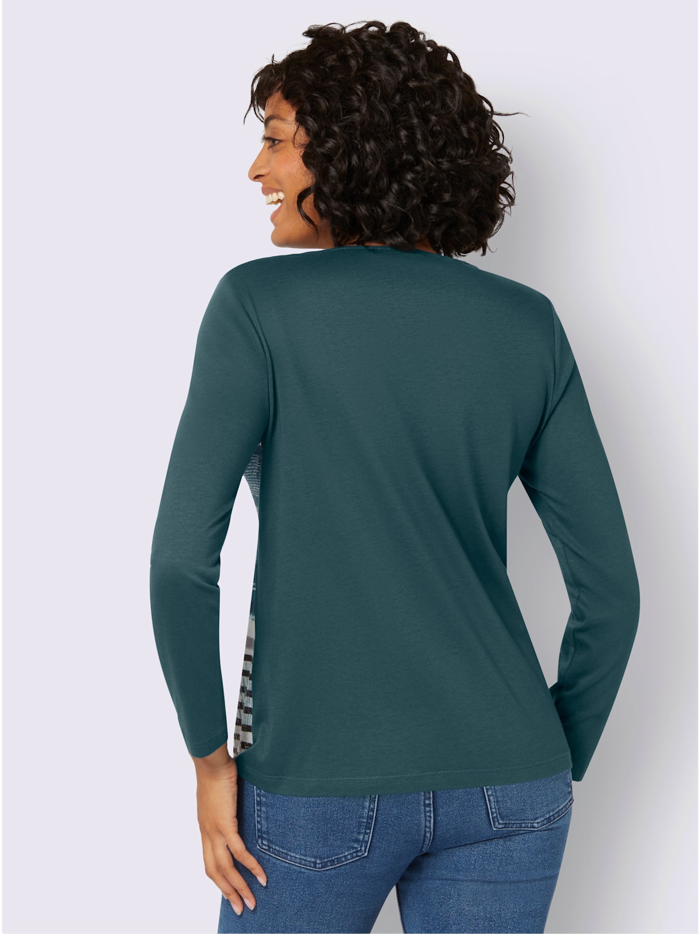 T-shirt avec un imprimé tendance et manches longues