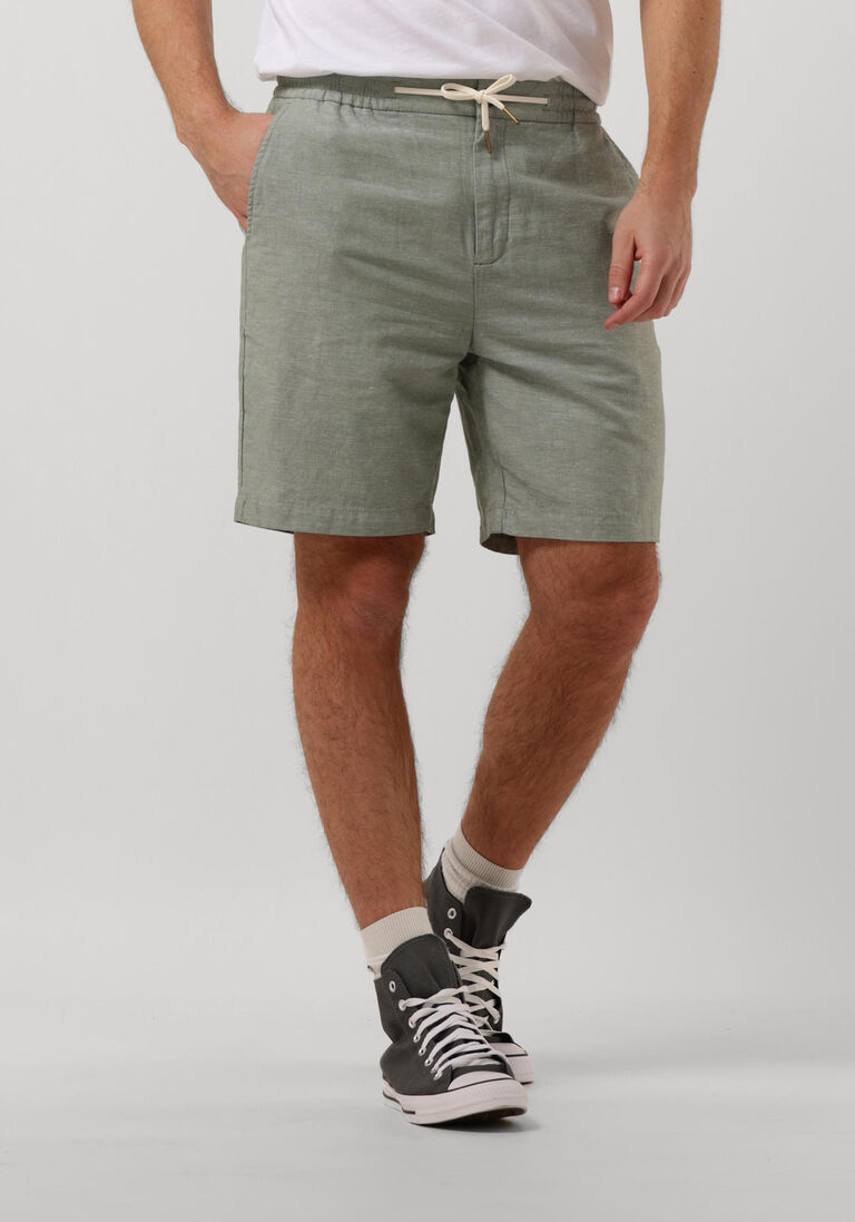 SCOTCH & SODA donkergroene scotch & soda korte broek fave - cotton/linen twill bermuda short