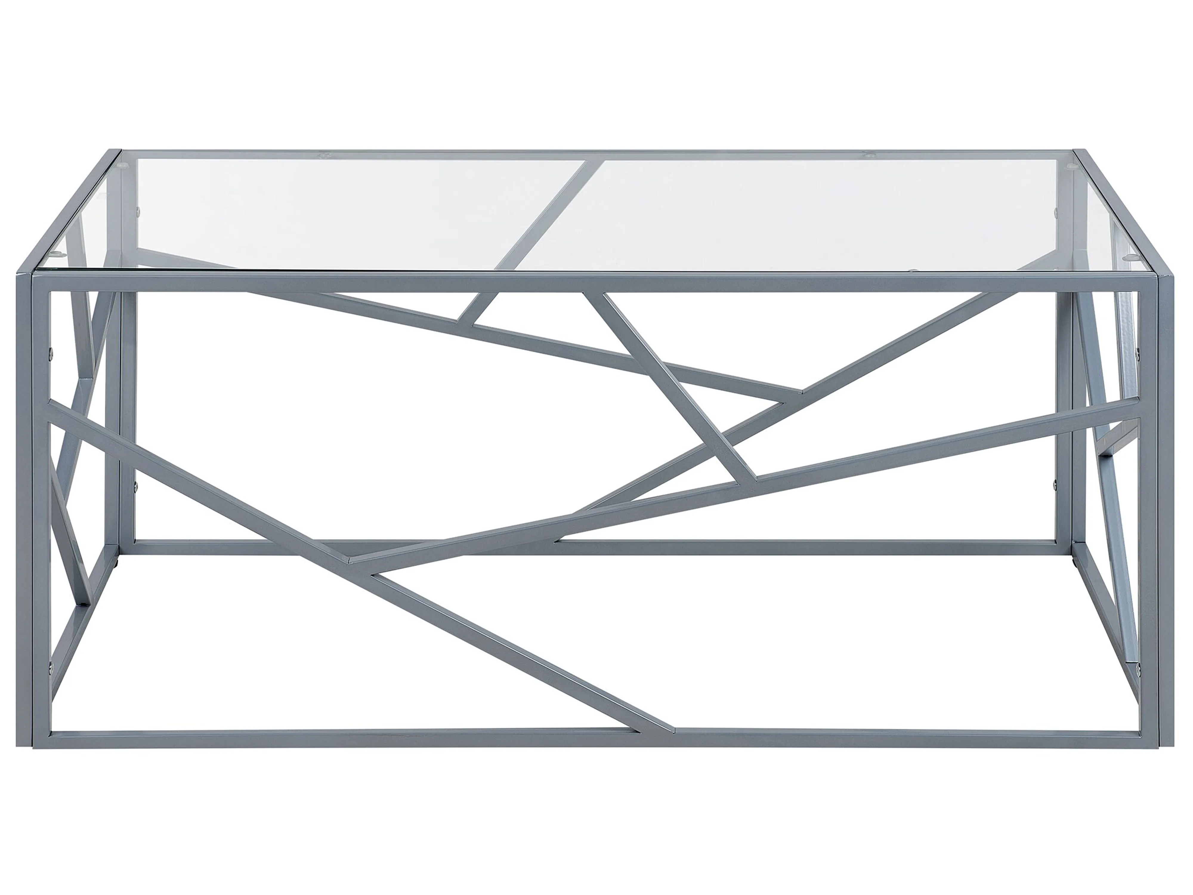 Salontafel ORLAND Glas Zilver