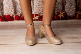 Meisjes glitter hakken met bandje – maat 28 t/m 35