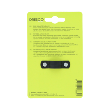 Dresco fietsbel urban zwart