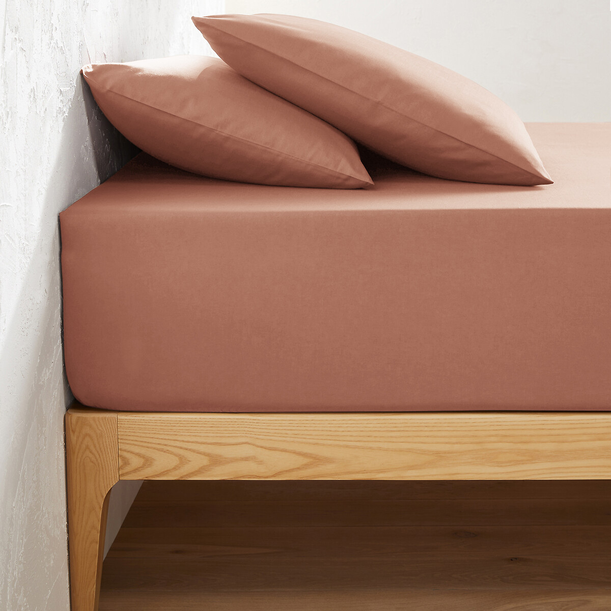 LA REDOUTE INTERIEURS<br>Lençol de algodão liso com elástico, dobrável, 32 cm, Scenario
