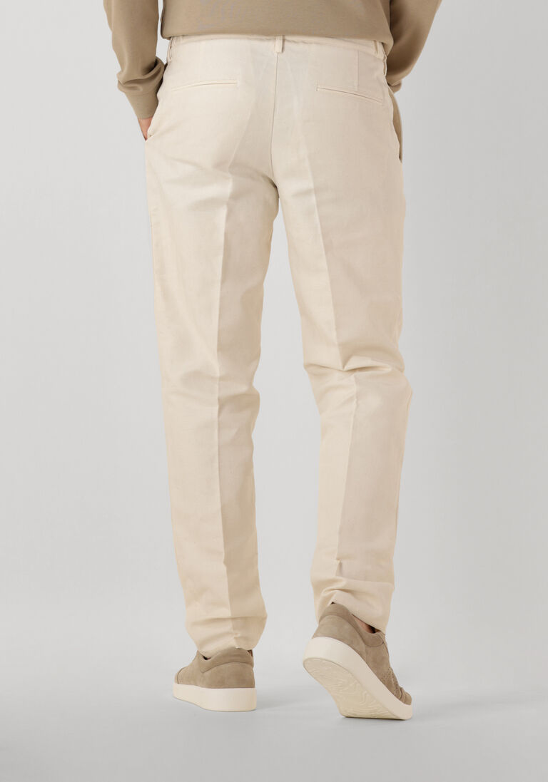 creme profuomo chino trouser rf herringbone