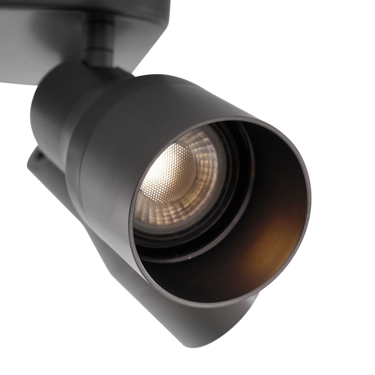 Plafondspot gunmetal GU10 50mm vierkant 4-lichts - Stanley