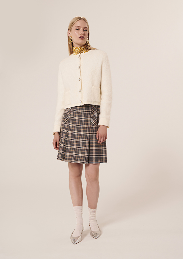 Gilet Guestécru en maille mohair et laine