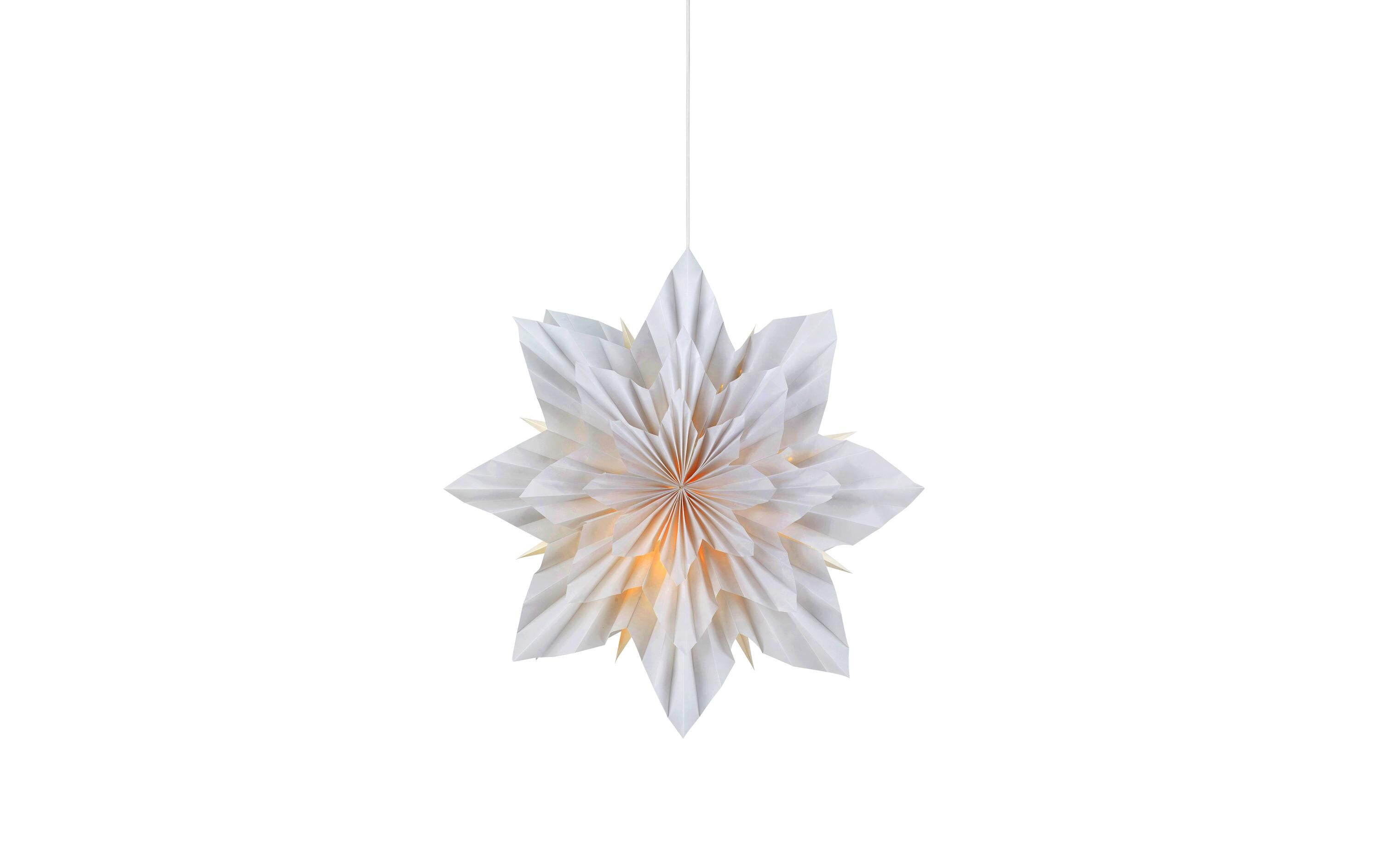 Fensterhänger Neela, LED E14 6W, Ø 45 cm, GrauLED Weihnachtsdekoration Stern