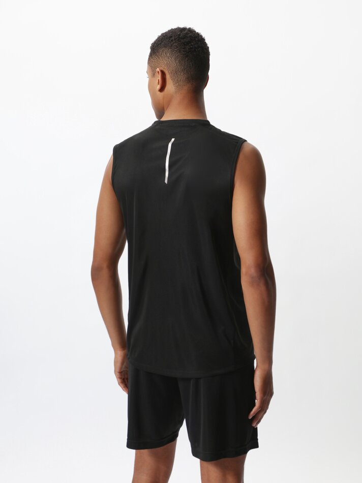 Camiseta esportiva sem mangas - Preta
