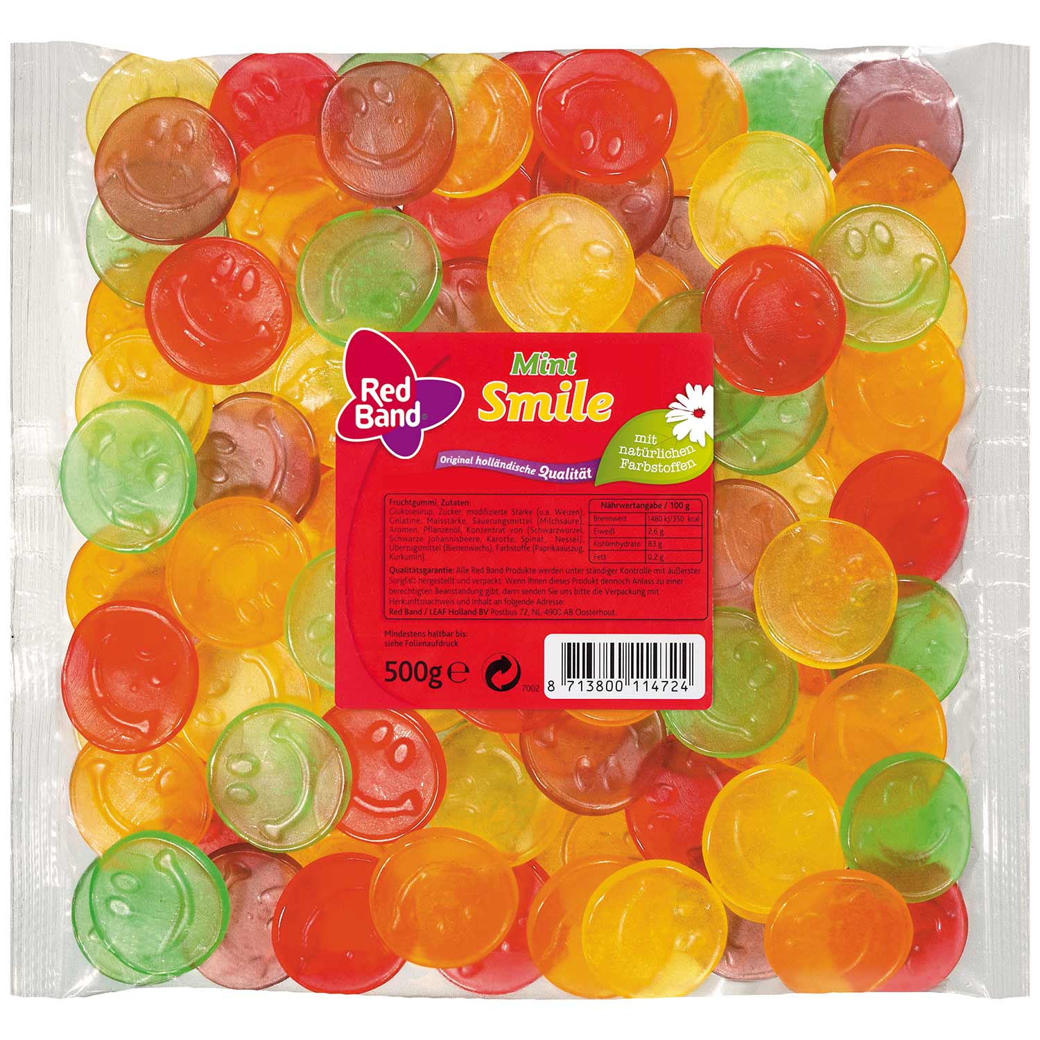 Red Band Fruchtgummi Mini Smile 500g MHD:7.3.26