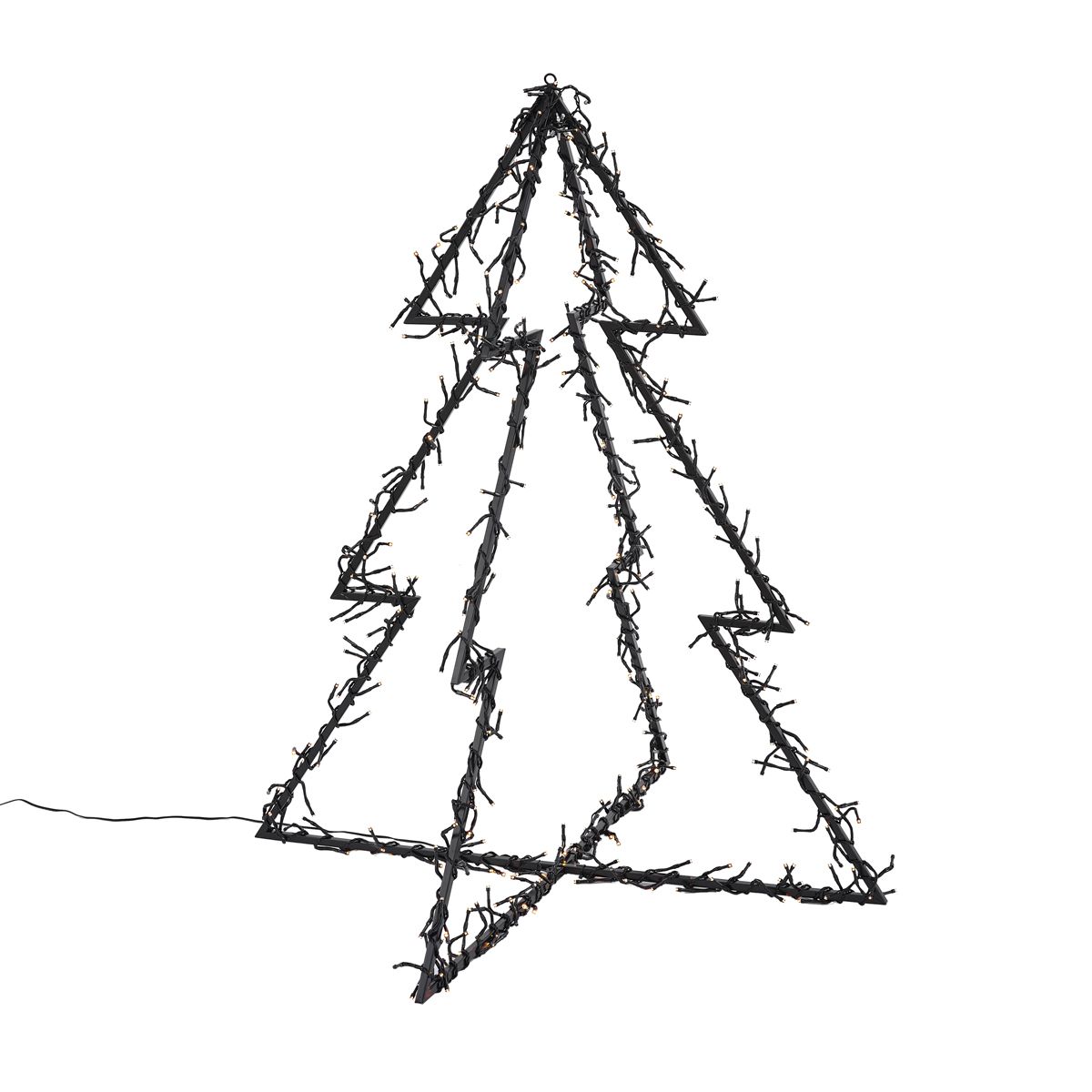 Kerst kerstboom zwart incl. LED IP44 - Brilli