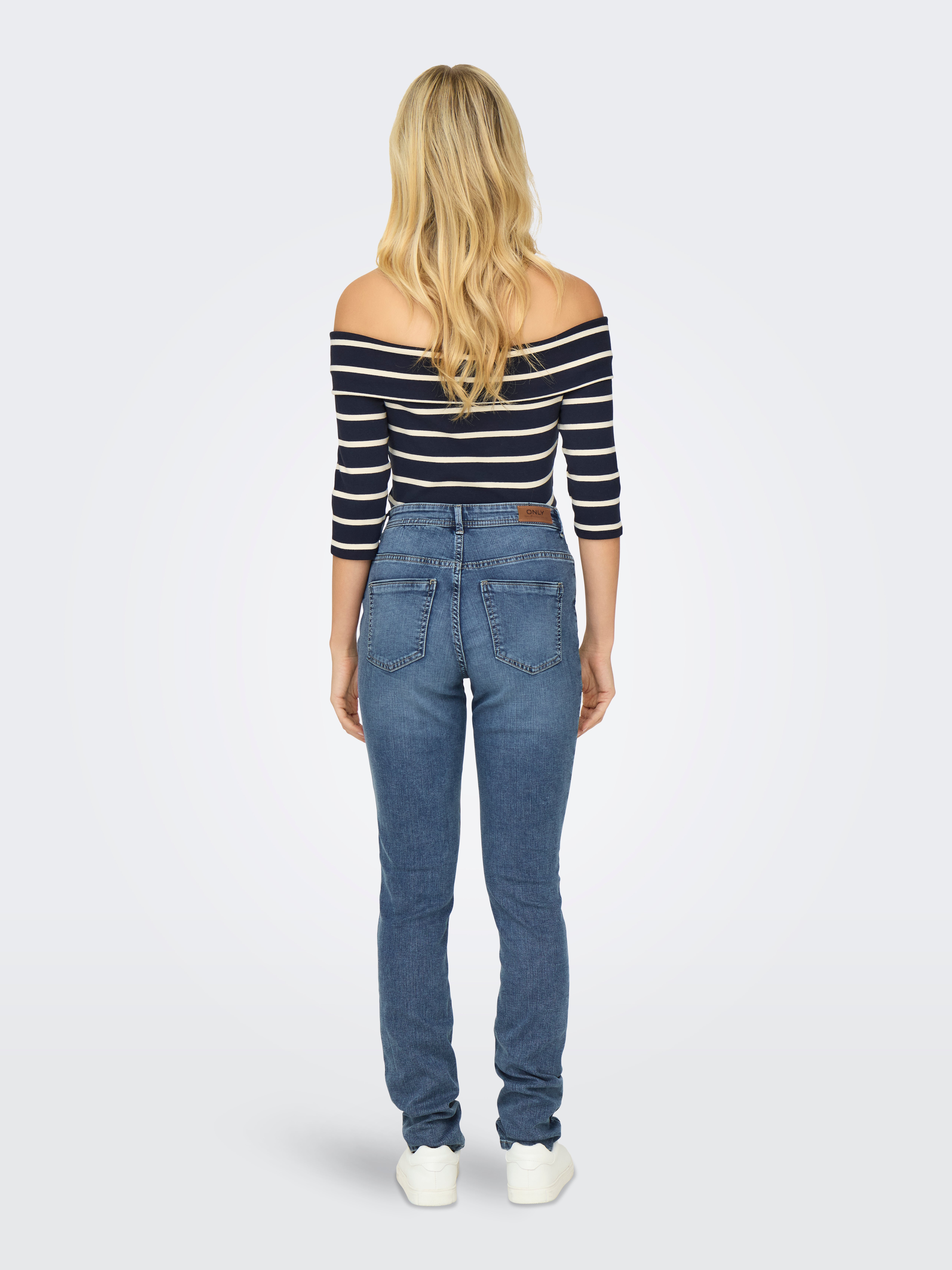 ONLPAOLA Hohe Taille Skinny Fit Jeans Medium Blue Denim