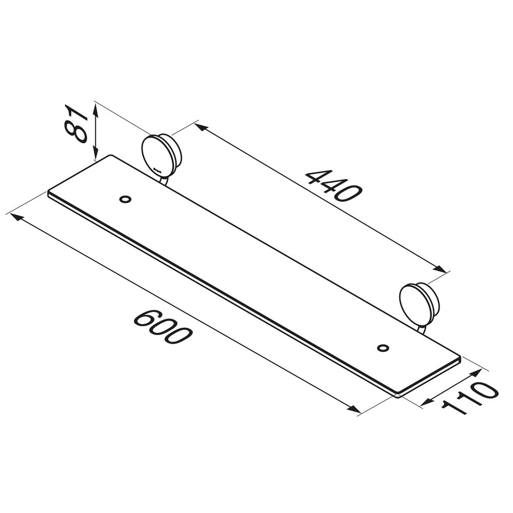 Geesa Opal planchet 60cm RVS geborsteld