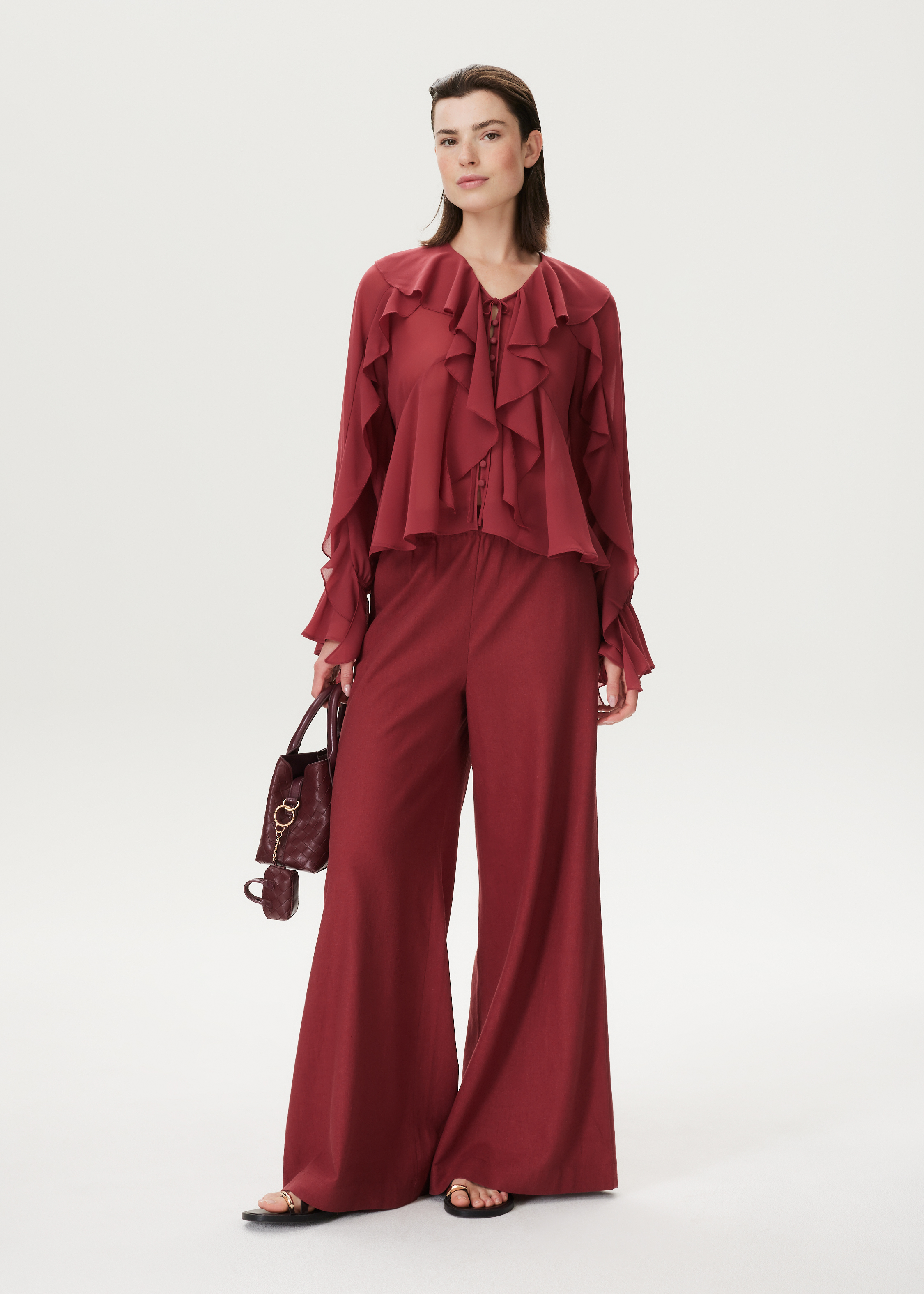 Blouse met ruffles