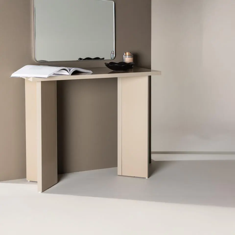 Sidetable Rechthoek - Beige MDF - 90x42x75cm - Kristiansund